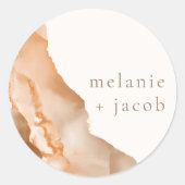 ジョシュアツリーボヘミアンニュートラル新婦+新郎 ラウンドシール (正面)