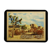 ジョシュアツリーマグネットカリフォルニアヴィンテージ旅行 マグネット (横)