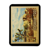 ジョシュアツリーマグネットカリフォルニアヴィンテージ旅行 マグネット (縦)