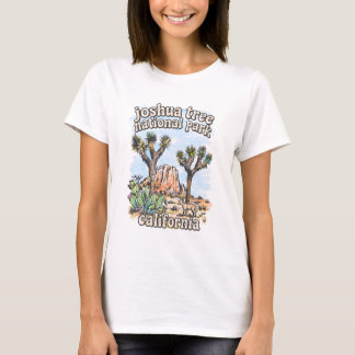 ジョシュアツリー国立公園のかわいい風景 Tシャツ