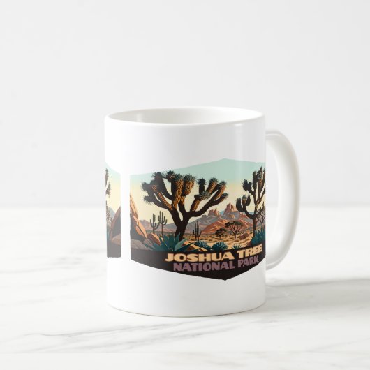 ジョシュアツリー国立公園カリフォルニア砂漠 コーヒーマグカップ (正面右)