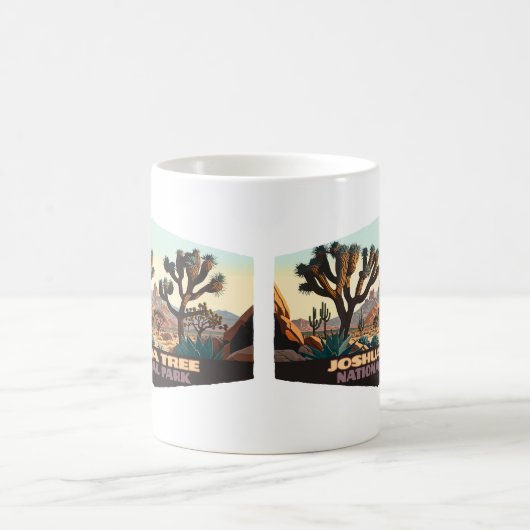 ジョシュアツリー国立公園カリフォルニア砂漠 コーヒーマグカップ (中央)