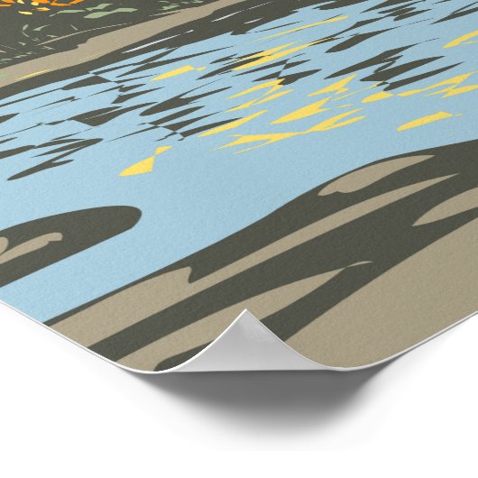 ジョシュアツリー国立公園バーカーダムカリフォルニア ポスター (角)