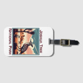 ジョシュアツリー国立公園レトロお土産ギフト ラゲッジタグ (正面横)