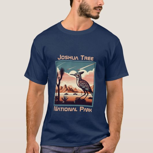 ジョシュアツリー国立公園レトロお土産ギフト Tシャツ (正面)