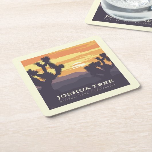 ジョシュアツリー国立公園 |カリフォルニア スクエアペーパーコースター (アングル)