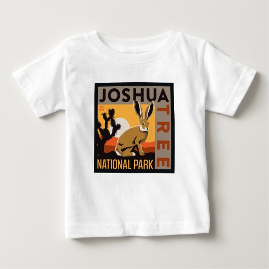 ジョシュアツリー国立公園 |ジャックラビット ベビーTシャツ (正面)