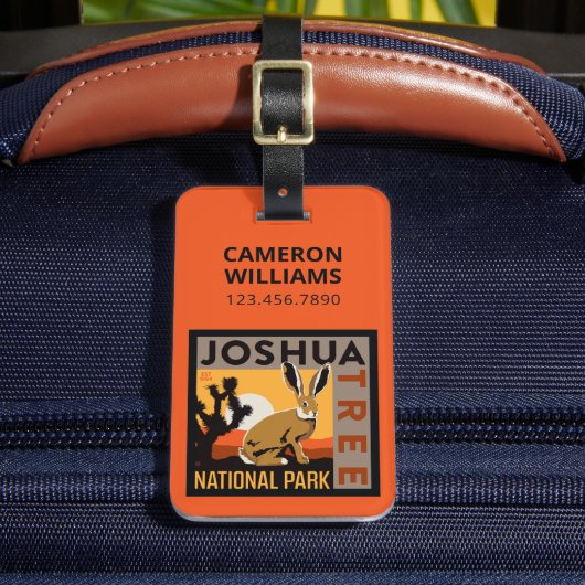 ジョシュアツリー国立公園 |ジャックラビット ラゲッジタグ (正面インサイチュ2)