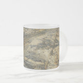 ジョシュアツリー抽象芸術自然撮影からのロック フロストグラスマグカップ (正面右)