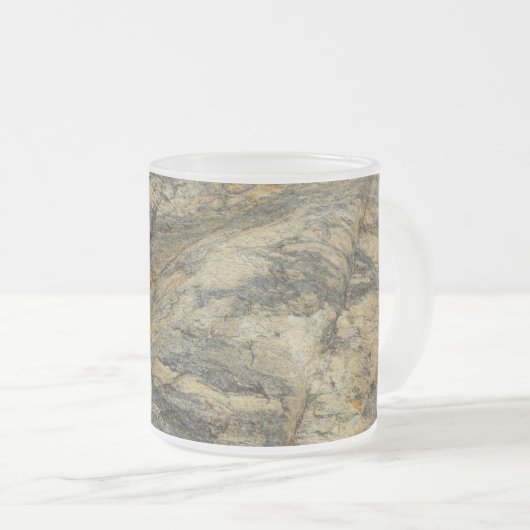 ジョシュアツリー抽象芸術自然撮影からのロック フロストグラスマグカップ (正面右)