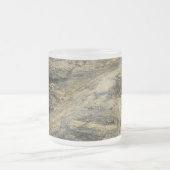 ジョシュアツリー抽象芸術自然撮影からのロック フロストグラスマグカップ (中央)