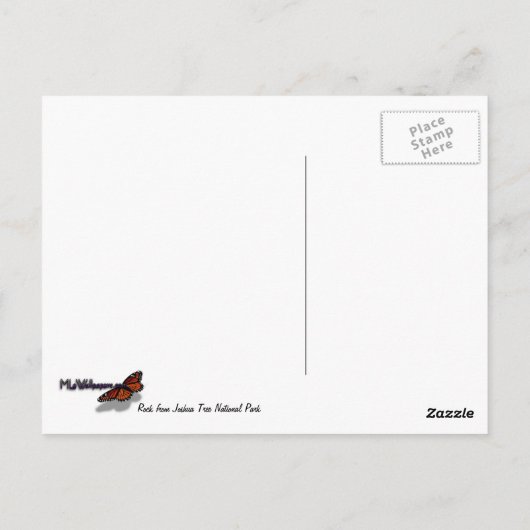 ジョシュアツリー抽象芸術自然撮影からのロック ポストカード (裏面)