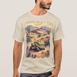 ジョシュアツリー野生のトカゲ ヴィンテージ Landscape Tシャツ