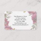 ジョシュア1対9で強く勇敢なフローラリース 名刺 (裏面)