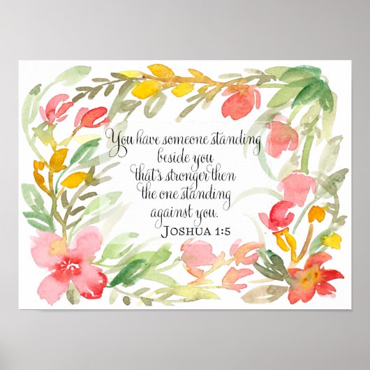 ジョシュア1:5 |あなたの隣に誰かが立っている ポスター (正面)
