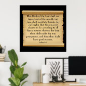 ジョシュア1:8 ポスター (ホームオフィス)