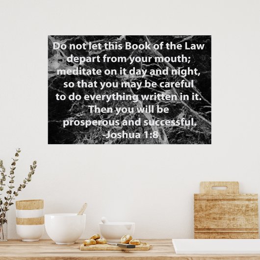 ジョシュア1:8 ポスター (キッチン)