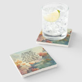 ジョシュア1:9強く勇気ある水の色 ストーンコースター (横)