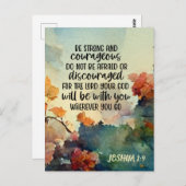 ジョシュア1:9強く勇気ある水の色 ポストカード (正面/裏面)