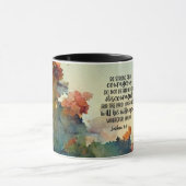 ジョシュア1:9強く勇気ある水の色 マグカップ (中央)