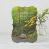 ジョシュア1:9聖書詩キリスト教聖なる書物、 経典 招待状 (スタンド正面)