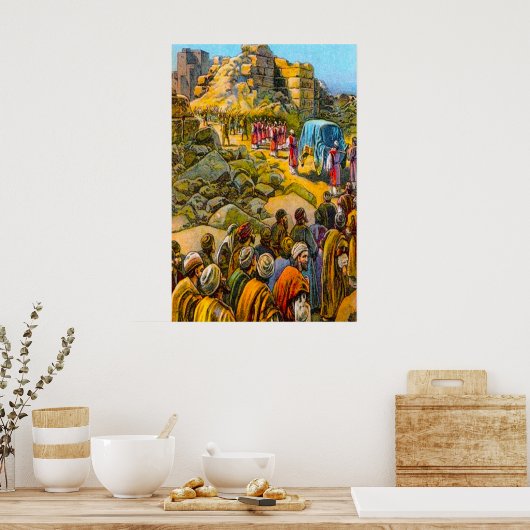 ジョシュア6イスラエルがエリコのポスターを撮影 ポスター (キッチン)