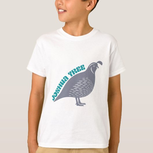 ジョシュア・ツリーウズラの鳥の公園のロゴ Tシャツ (正面)