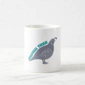 ジョシュア・ツリーウズラの鳥パークロゴ コーヒーマグカップ (中央)