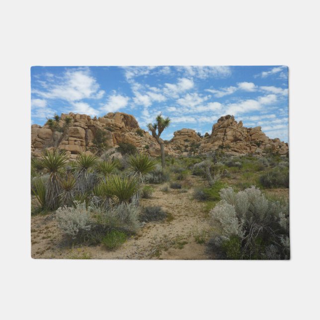 ジョシュア・ツリー国立公園バーカーダムループトレイル ドアマット (正面)