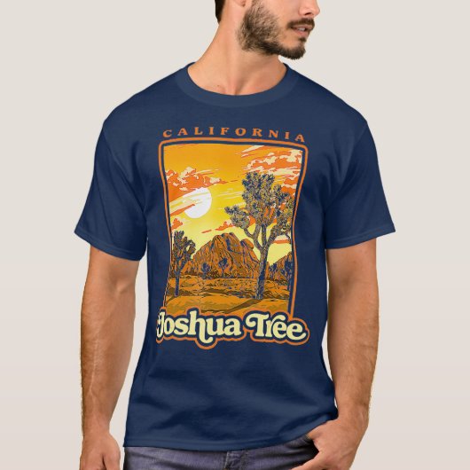 ジョシュア・ツリー国立公園ヴィンテージWPAポスター Tシャツ (正面)