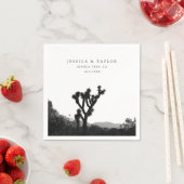 ジョシュア・ツリー結婚ズカスタムフォトカクテルナプキンス スタンダードカクテルナプキン (インサイチュ)