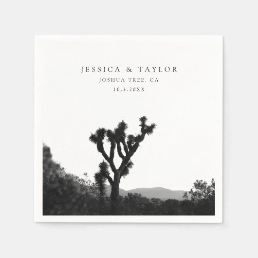 ジョシュア・ツリー結婚ズカスタムフォトカクテルナプキンス スタンダードカクテルナプキン (正面)