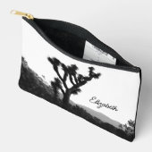 ジョシュア ツリー オーダーメイド ブラック＆ホワイト メイクポーチ アクセサリーポーチ (見開き)