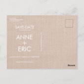 "ジョシュア ツリー" - 現代風フラットデザインのSave the Date ポストカード (裏面)