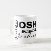 ジョシュア-マグを個人化して下さい コーヒーマグカップ (正面左)