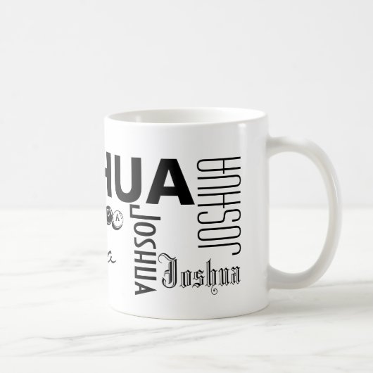 ジョシュア-マグを個人化して下さい コーヒーマグカップ (右)