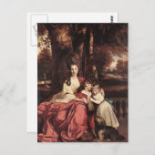 ジョシュア・レイノルズ – レディ・デルムとその子供 ポストカード (正面/裏面)