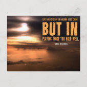 ジョシュ感動的ビリングス遊引用文"well" ポストカード (正面)