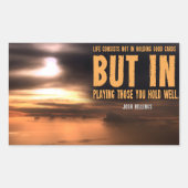 ジョシュ感動的ビリングス遊引用文"well" 長方形シール (正面)