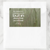 ジョシュ感動的ビリングス遊引用文"well" 長方形シール (バッグ)