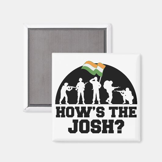 ジョシュ・ヒンディ・インド引用文のスローガン マグネット (正面/裏面)