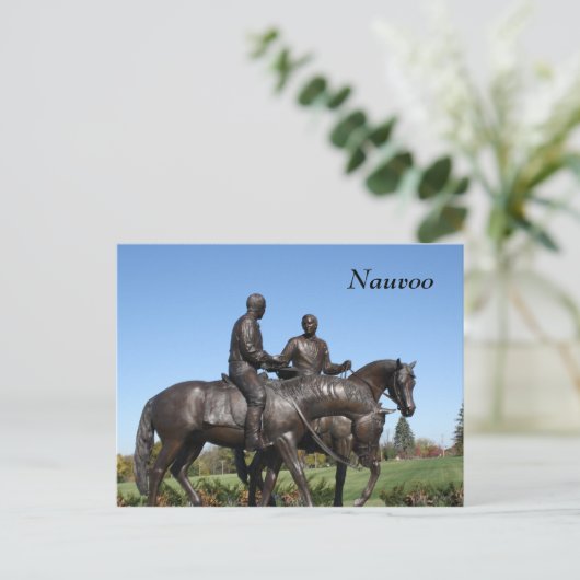 ジョセフとハイラムのスミス像 ポストカード (スタンド正面)