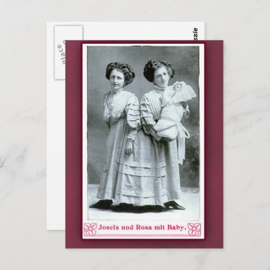 ジョセファとローザサーカスのパフォーマーがカードに ポストカード (正面/裏面)