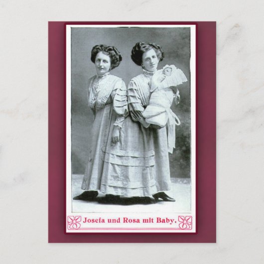 ジョセファとローザサーカスのパフォーマーがカードに ポストカード (正面)