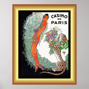 ジョセフィンベーカー/Pet Cheetah/Casino de Paris/1930 ポスター