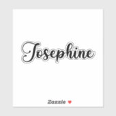 ジョセフィン名 – 手書き書道 シール (シート)