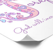 ジョセフィン女の子の名前パステル紫カスタムの意味 ポスター (角)