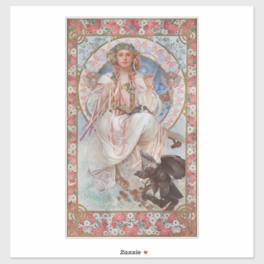 ジョセフィーヌクレーンブラッドリーアスラヴィアバイアルフォンスミュシャ シール (シート)