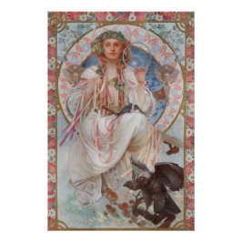 ジョセフィーヌクレーンブラッドリーアスラヴィアバイアルフォンスミュシャ ポスター