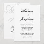 ジョセフィーヌ クラシック シンプル 結婚式 招待状 (正面/裏面)